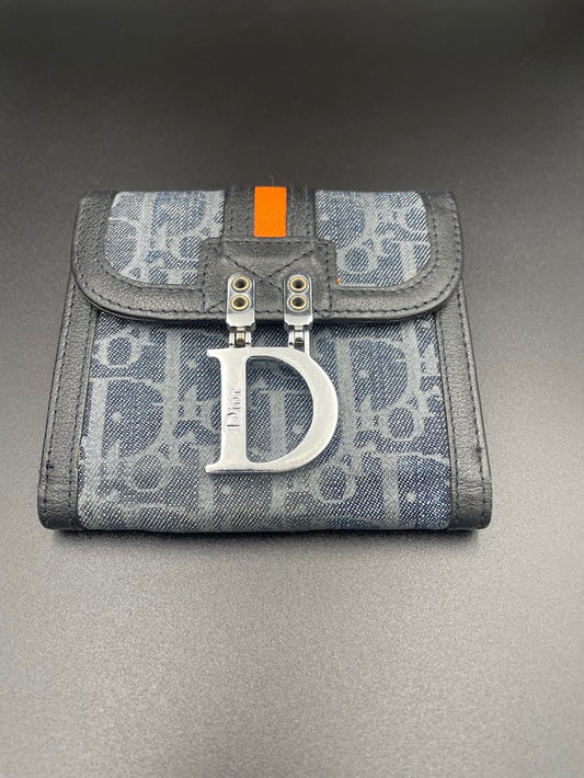 Dior Denim Oblique Flight Wallet