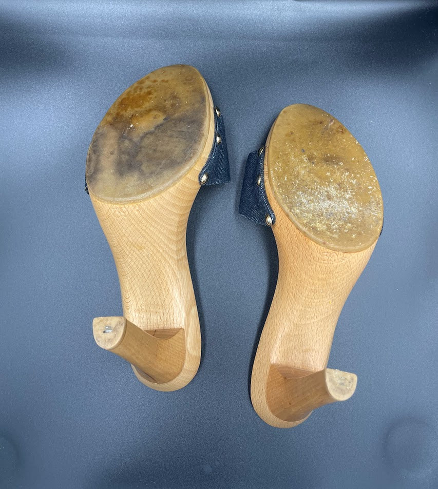 Dior Denim Heeled Mule Size