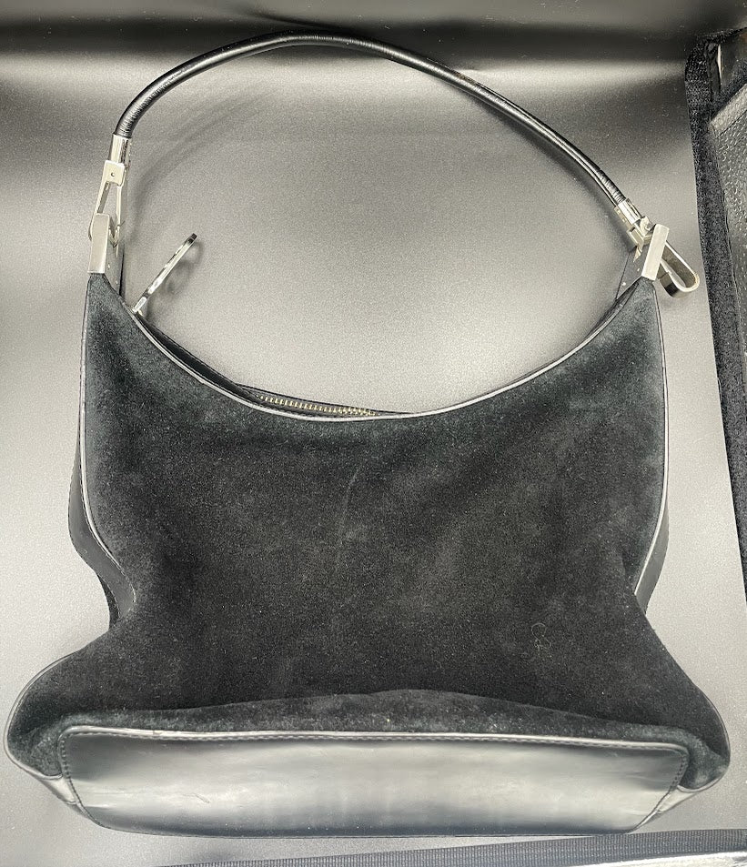 Gucci Suede and Leather Hobo Bag