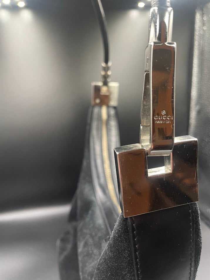 Gucci Suede and Leather Hobo Bag